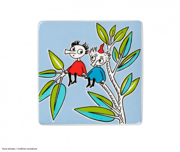 Arabia Muumi Koristepuu Tiuhti ja Viuhti, seinälaatta (2015)