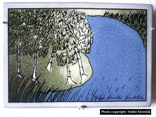 Arabia Heljä Liukko-Sundström seinälaatta 16x11 Käki kukkuu (2003)