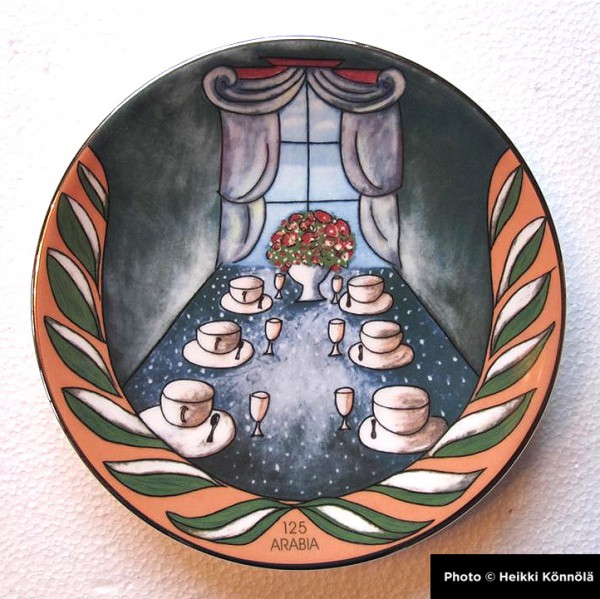 Arabia Heljä Liukko-Sundström seinälautanen 23 cm Kauneutta etsimässä (1998)