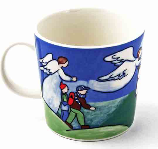 Arabia Heljä Liukko-Sundström enkelimuki Suojassa enkelten (2012)