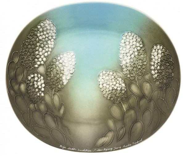 Arabia Heljä Liukko-Sundström juhlavati 37 cm Kesä (2012)