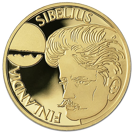 Suomi juhlaraha 1000 markkaa, Jean Sibelius, kultaraha (1999)