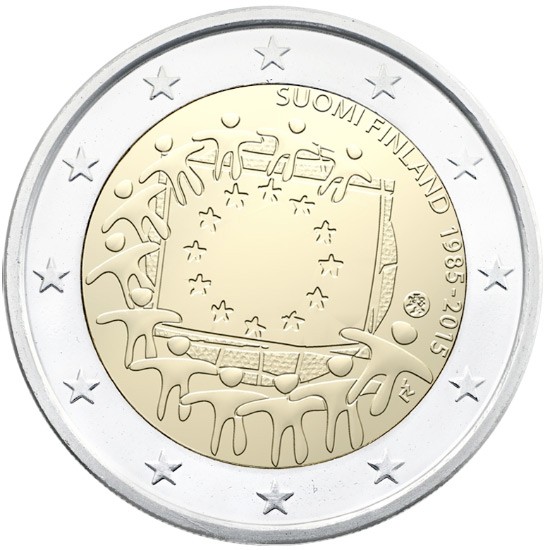 Suomi 2 euroa, EU-lippu (2015)
