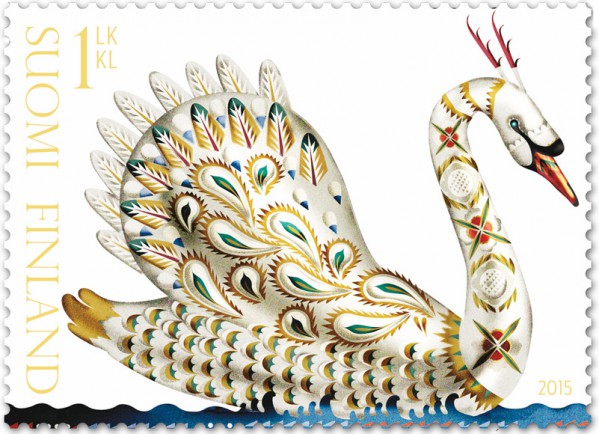Postimerkki Kultajoutsen (8.5.2015)