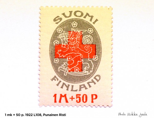 Postimerkki 1 mk + 50 p. Punainen Risti, 1922 L108