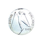 Suomi juhlaraha 100 markkaa, Lahden MM-kilpailut (1989)